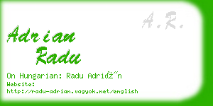 adrian radu business card